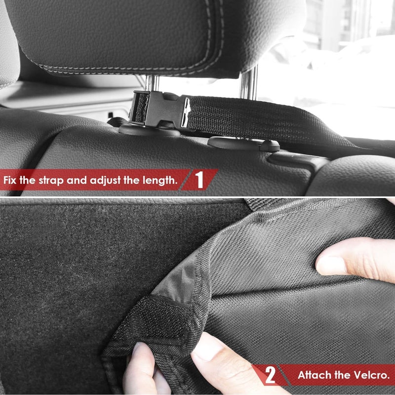 ACELIFE Car Seat and Boot Organiser with Waterproof Kick Mat - Image 4