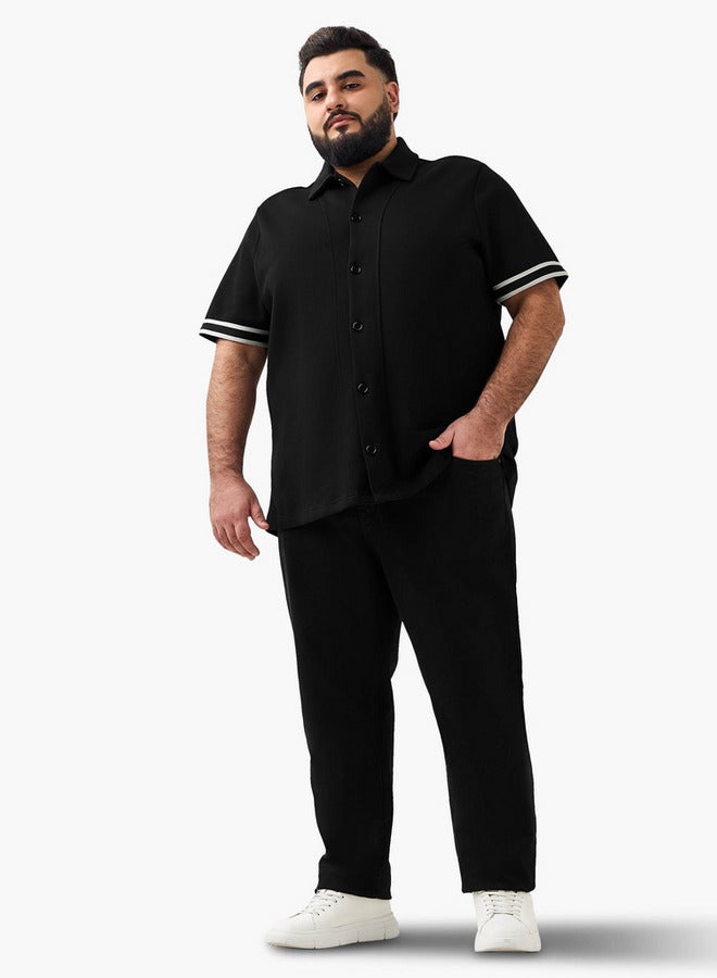 Maxim Men Regular Fit Collared Embroidered Short Sleeve Shirt - Image 2