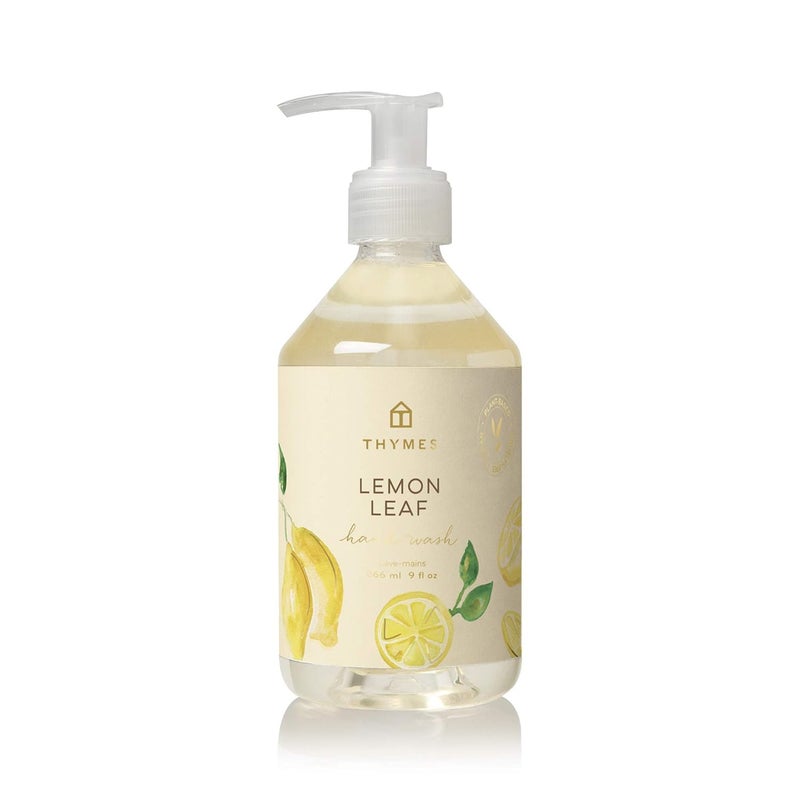 Thymes Hand Wash  Moisturizing Hand Soap Dispenser with Pump  Skin Care  Hydrating Liquid Soap Scented with Notes of Dewy Leaves Lily of the Valley Lemon Verbena  Bergamot Lemon Leaf 9 fl oz