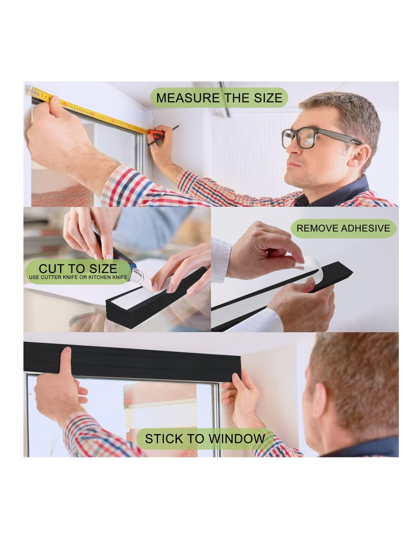 1 Piece 90 x 180 cm Pleated Temporary Blinds for Home Kitchen and Rooms - Black Sun and Heat Insulation Curtains - Image 4