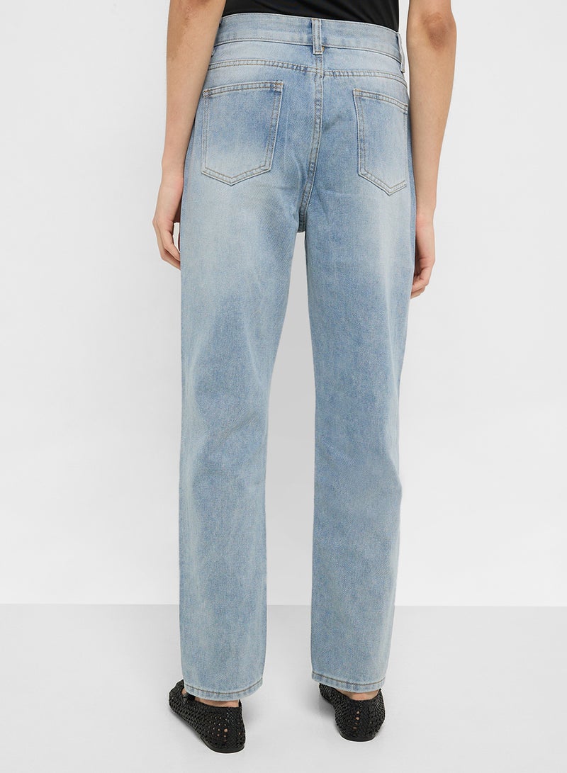 جينجر جينز سكيني بقصة ضيقة ممزقة - Image 3