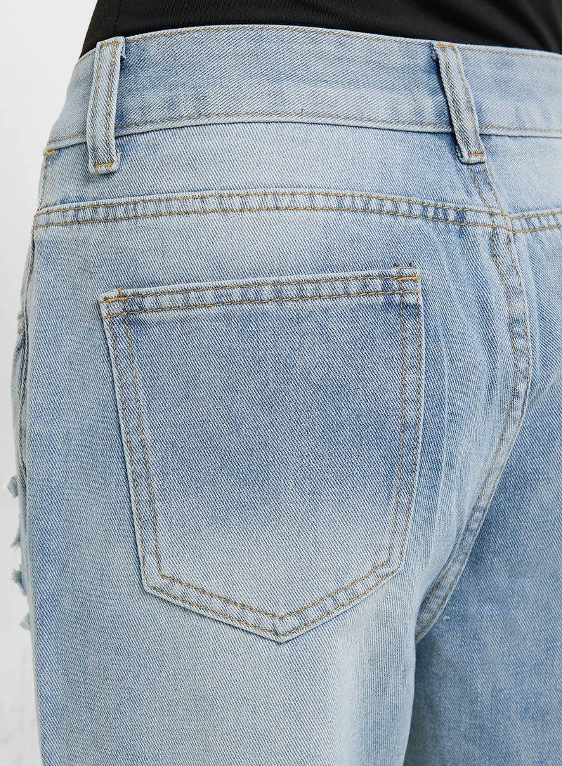 جينجر جينز سكيني بقصة ضيقة ممزقة - Image 5