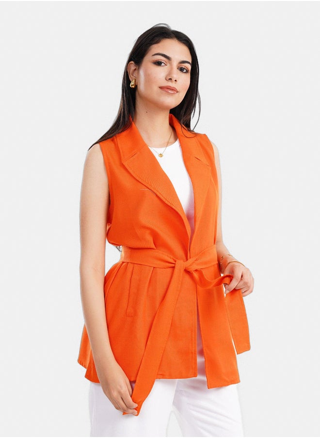 Clue Voile Notch Collar Vest  - Image 2