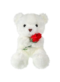 Civaner Christmas Plush Stuffed Animal Bear With Rose Funny Cute Stuffed Animal Plush Gifts For Kids Toddler Girlfriend Xmas Valentine'S Day, 11.8 Inches  - Image 1