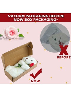 Civaner Christmas Plush Stuffed Animal Bear With Rose Funny Cute Stuffed Animal Plush Gifts For Kids Toddler Girlfriend Xmas Valentine'S Day, 11.8 Inches  - Image 5