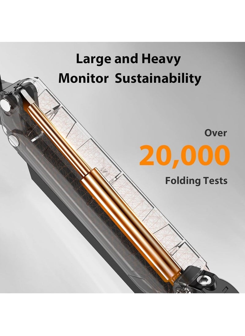 JAJEEK Dual Monitor Wall Mount – Gas Spring Monitor Wall Arm for 17-32 Inch Screens, Holds Up to 18lbs, VESA 75x75/100x100mm, Adjustable Wall-Mounted Monitor Stand for 2 Monitors – Ergonomic, Space-Saving Design for Home & Office - Image 4