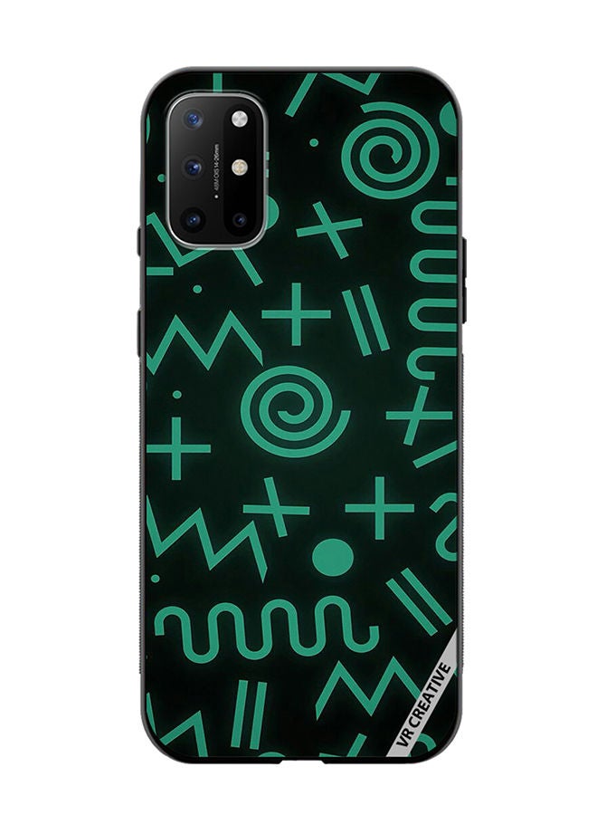 VR CREATIVE غطاء حماية واقٍ لهاتف وان بلس 8T بتصميم تجريدي بأشكال هندسية متعدد الألوان - Image 1