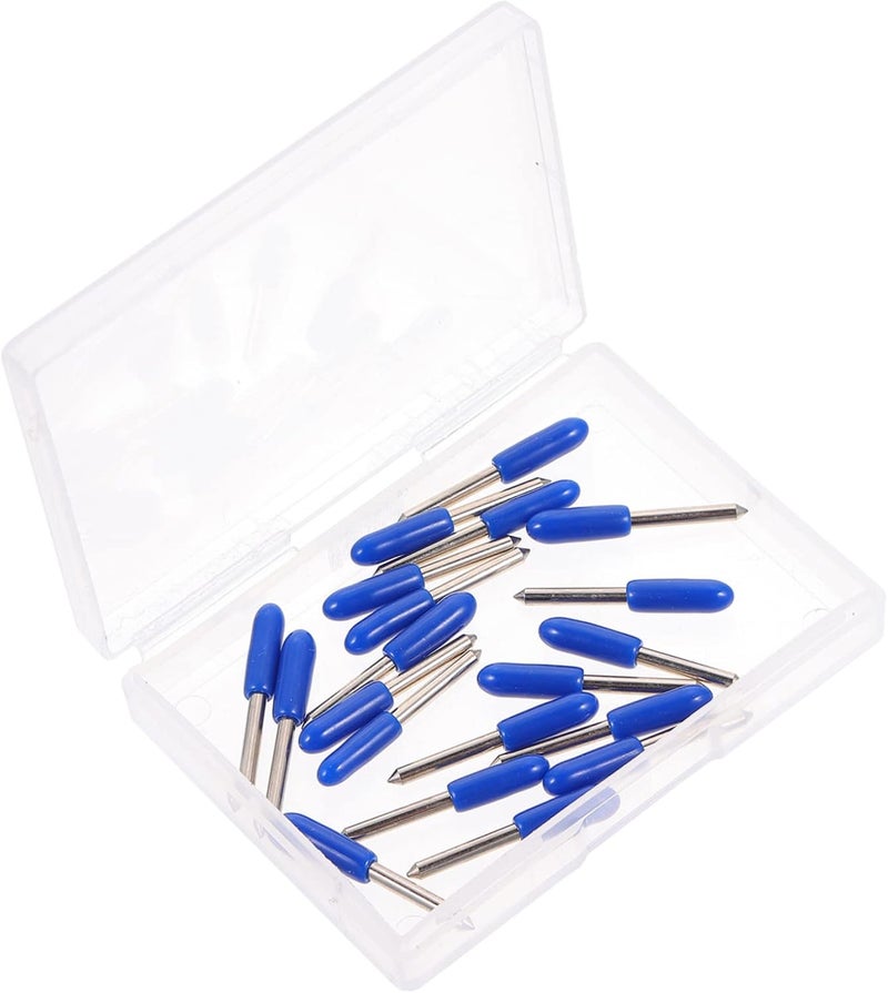 Blue Engraving Tool Cutting Blades Lettering Cutters 20pcs Plotter Parts for Window Tint Glitter - Image 1