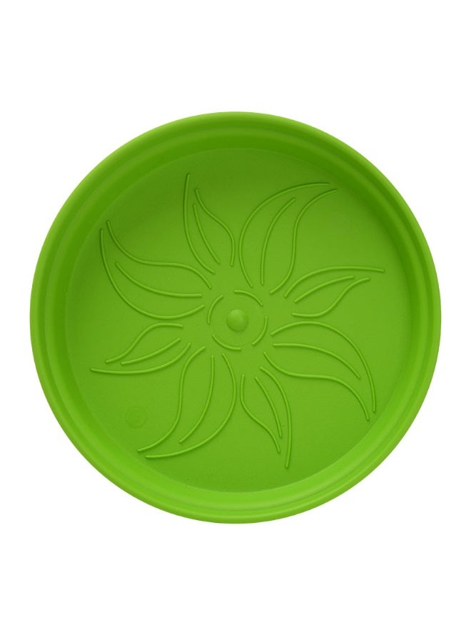 Mintra Round Flower Pot Planters X-Small - Pack of 4 with bottom tray - Plastic | Color - Light Green | Size - 11x11x10cm | Asthetically Decorate Your Terrace, Garden or Patio. Ideal for outdoor or indoors - Image 2
