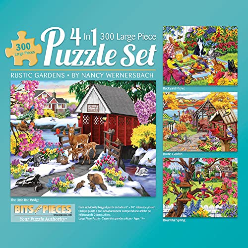 Bits and Pieces 4in1 MultiPack 300 Piece Jigsaw Puzzles for Adults 300 pc Puzzle Set Bundle by Nancy Wernersbach 16 x 20 41cm x 51cm - Image 5