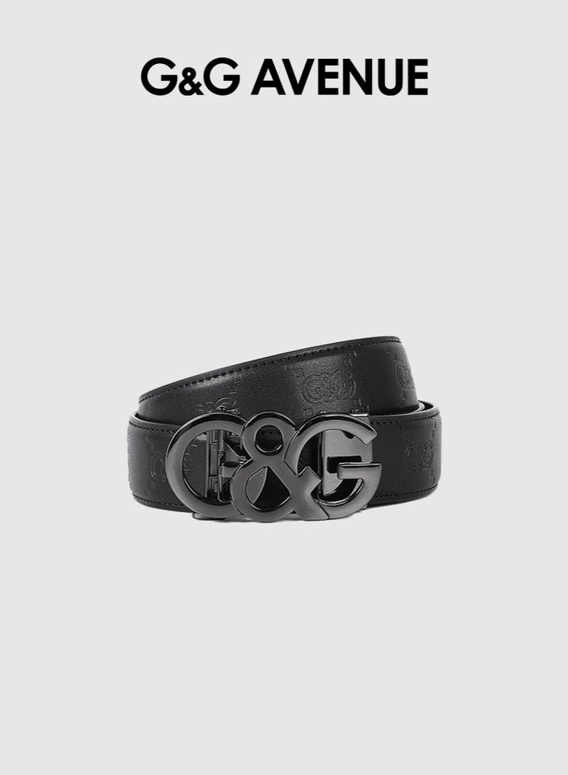 G&G AVENUE Men's belt, belt, men's genuine leather formal belt, men's classic retro needle buckle belt, suitable for jeans, pants, formal, casual, denim, and workwear  - Image 2