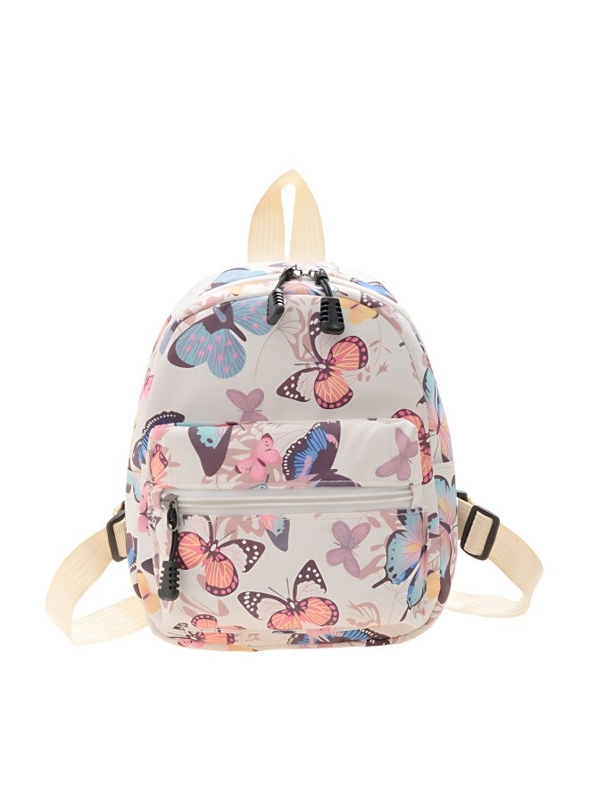 Girl's Butterfly Spot Print Backpack, Children's Fresh and Cute Style School Bag College Bag, Large Capacity Nylon Book Bag Tourist Bag Back Bag Beach Bag for Kids/College Students/Youth/Teenager  - Image 1