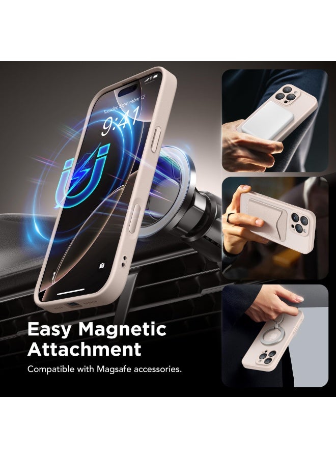 GolbinBox Magnetic for iPhone 16 Pro Case with Camera Control Button,Compatible with MagSafe,[Full Camera Protection][Privacy Screen Protector] Non-Slip Matte Translucent iPhone 16 Pro Phone Cover （Light Brown） - Image 3