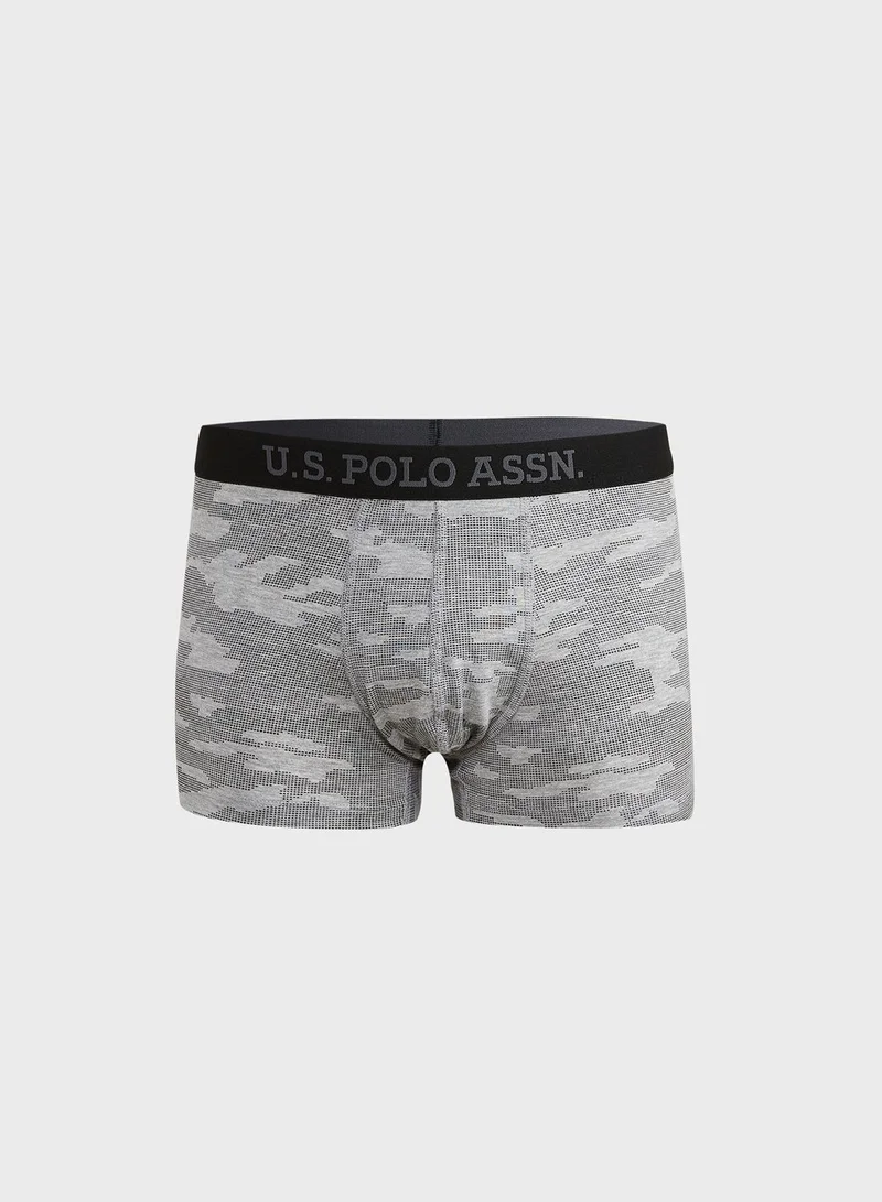 U.S. Polo Assn. 3 Pack Logo Print Trunks