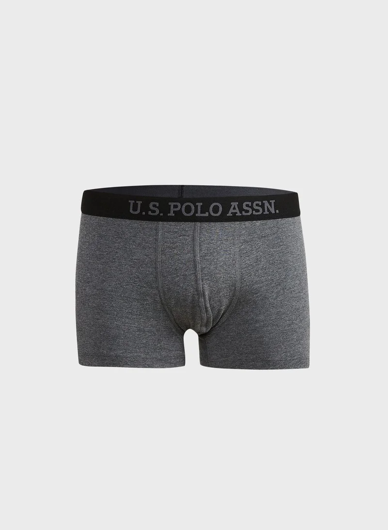 U.S. Polo Assn. 3 Pack Logo Print Trunks