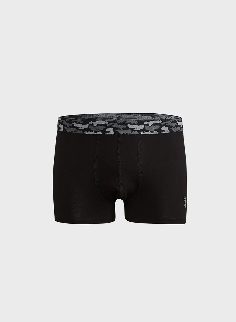 U.S. Polo Assn. 3 Pack Logo Print Trunks