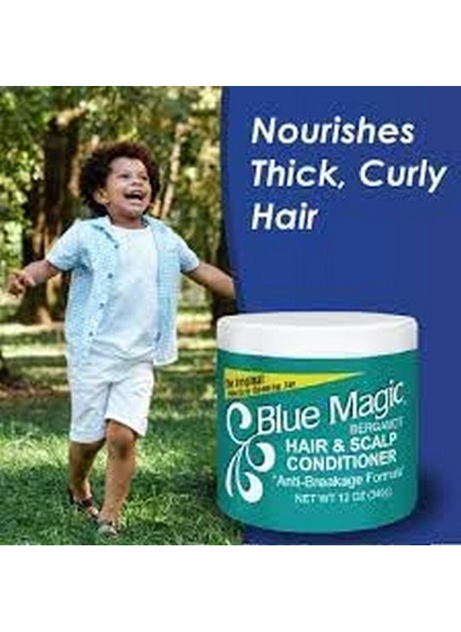 BLUE MAGIC Blue Magic Bergamot Hair and Scalp Conditioner, 12 Ounce (Pack of 3)  - Image 3