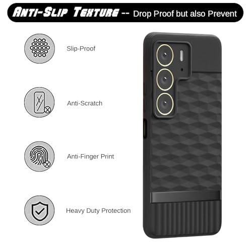 Casotec Shockproof Case for Realme C73 5G / C75 4G / C75 5G / Narzo 80 Lite 5G | Full Camera Protection | TPU Flexible Back Cover for Realme C73 5G / C75 4G / C75 5G / Narzo 80 Lite 5G (Matte Black) - Image 5
