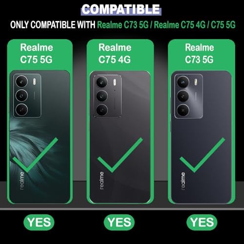 Casotec Shockproof Case for Realme C73 5G / C75 4G / C75 5G / Narzo 80 Lite 5G | Full Camera Protection | TPU Flexible Back Cover for Realme C73 5G / C75 4G / C75 5G / Narzo 80 Lite 5G (Matte Black) - Image 2