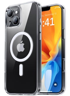 iPhone 14 Magnetic Case, Compatible with MagSafe,【Anti-Yellowing】Crystal Clear Shockproof Protection Back Cover, Ultra Slim Strong Magnet Phone Shell Case for Apple 14 (2022)