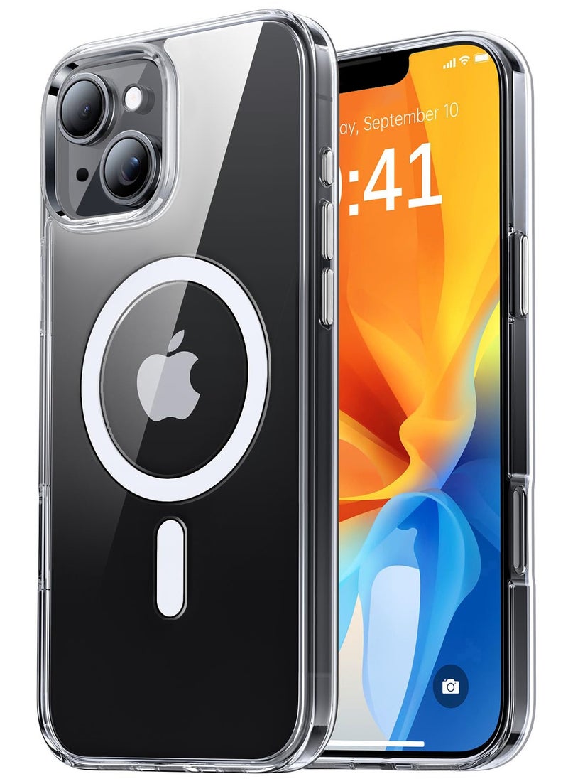 Eligo - iPhone 14 Magnetic Case, Compatible with MagSafe,【Anti-Yellowing】Crystal Clear Shockproof Protection Back Cover, Ultra Slim Strong Magnet Phone Shell Case for Apple 14 (2022) - Image 1