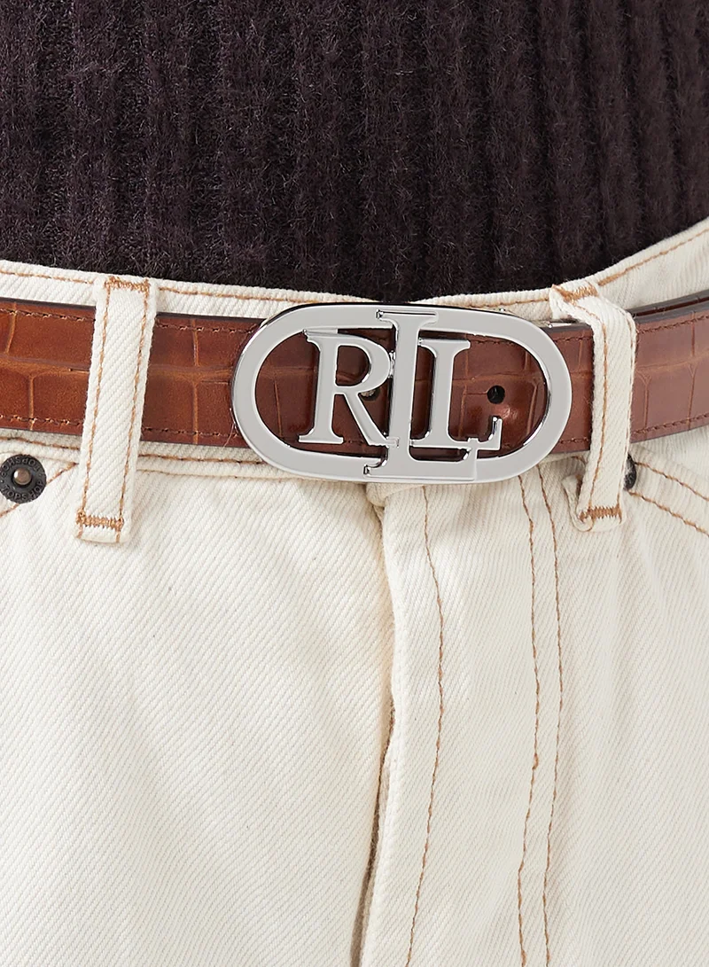 لورين رالف لورين OVAL REV 25-BELT-SKINNY