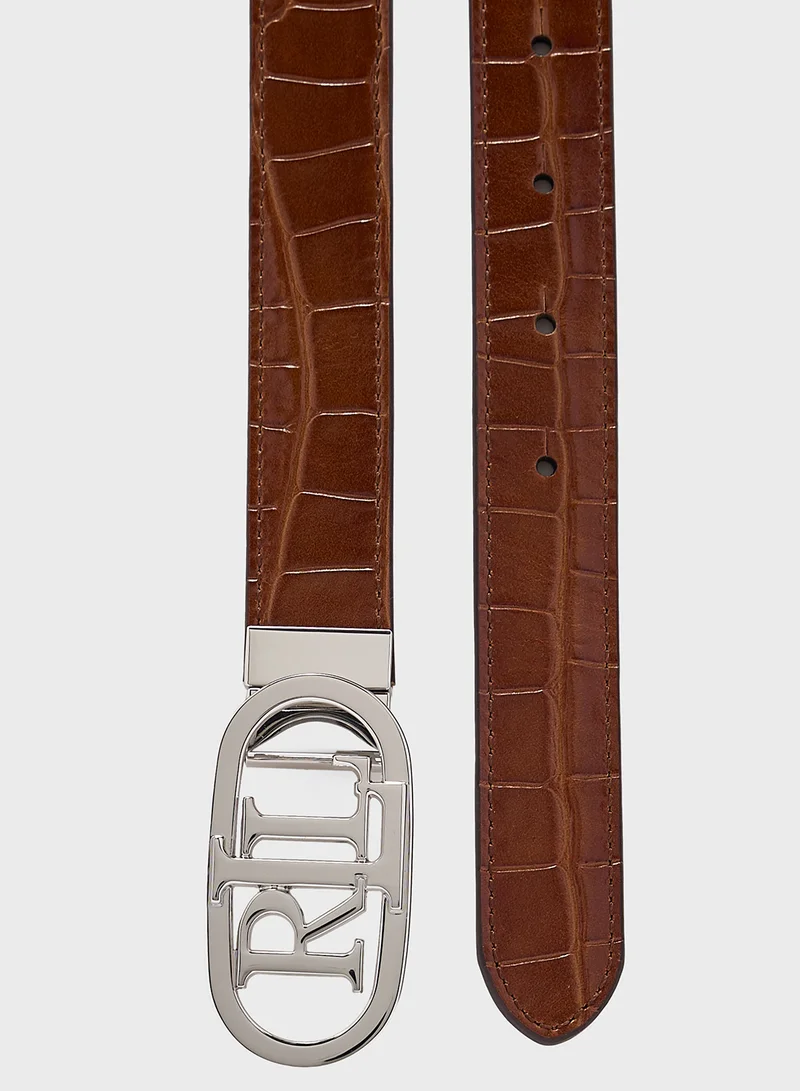 لورين رالف لورين OVAL REV 25-BELT-SKINNY