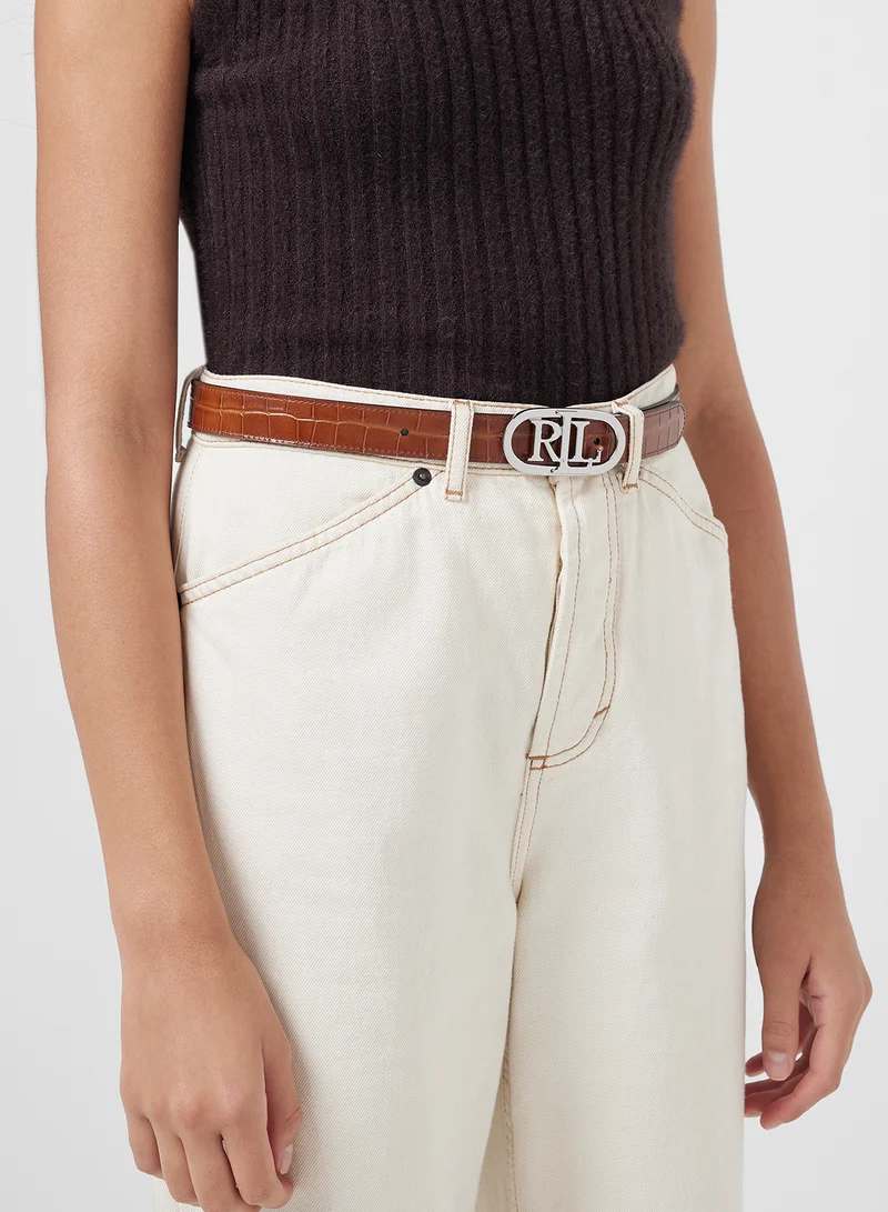 لورين رالف لورين OVAL REV 25-BELT-SKINNY