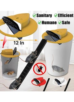 Mouse Trap Bucket Lid (1Packs) 5 Gallon Bucket Lid Mouse Rat Trap Humane Mouse Mice Rat Trap for Indoor Outdoor Garage Patio Chicken Coop 5 Gallon Bucket Compatible((Excluding  Buckets)
