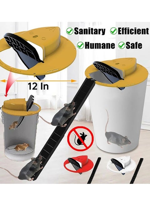 Mouse Trap Bucket Lid (1Packs) 5 Gallon Bucket Lid Mouse Rat Trap Humane Mouse Mice Rat Trap for Indoor Outdoor Garage Patio Chicken Coop 5 Gallon Bucket Compatible((Excluding  Buckets)