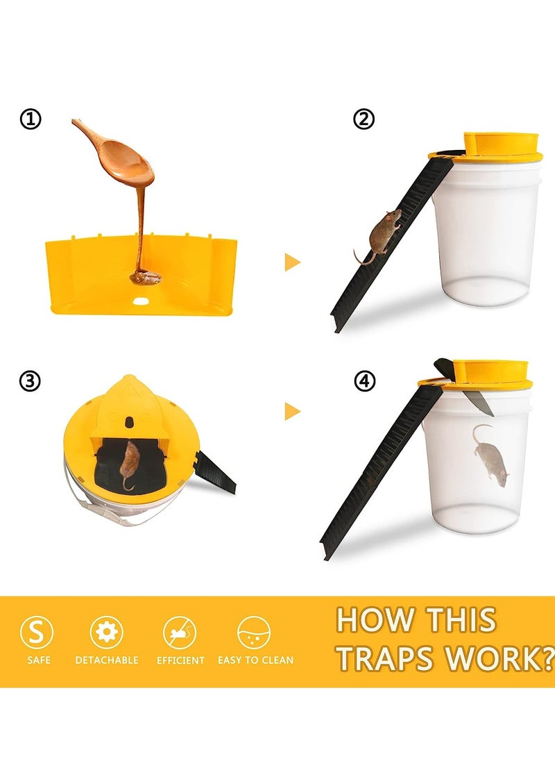 Generic - Mouse Trap Bucket Lid (1Packs) 5 Gallon Bucket Lid Mouse Rat Trap Humane Mouse Mice Rat Trap for Indoor Outdoor Garage Patio Chicken Coop 5 Gallon Bucket Compatible((Excluding  Buckets) - Image 1