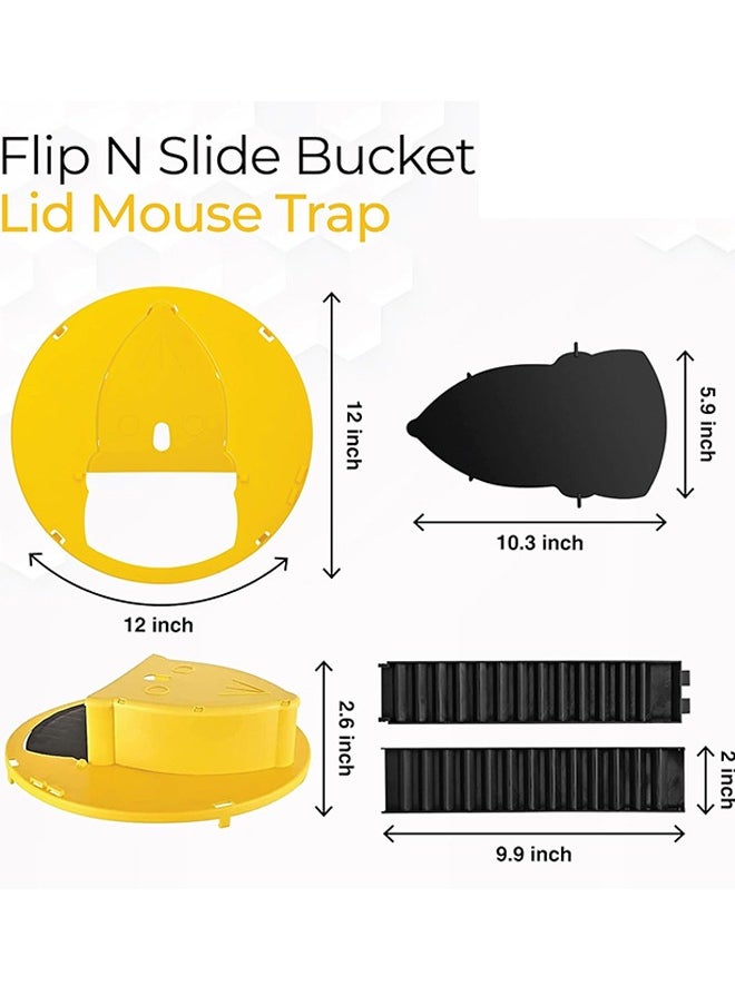 Generic - Mouse Trap Bucket Lid (1Packs) 5 Gallon Bucket Lid Mouse Rat Trap Humane Mouse Mice Rat Trap for Indoor Outdoor Garage Patio Chicken Coop 5 Gallon Bucket Compatible((Excluding  Buckets) - Image 1