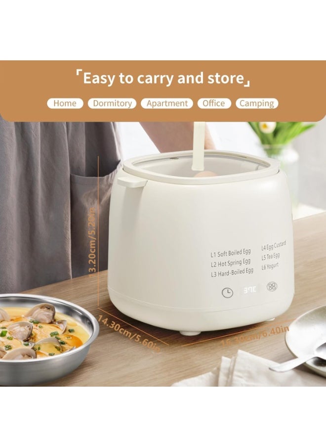 Angju - Rapid Egg Cooker, 6 in 1 Timable Egg Cooker for Hard Boiled Eggs, Soft Boiled, Egg Custard, Yogurt, Electric Egg Boiler with Auto Shut Off and Beep Alarm, Smart Egg Maker for Home, Kitchen - Image 1