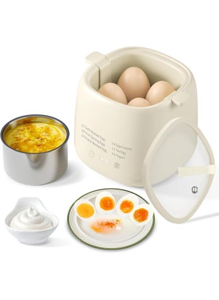 Rapid Egg Cooker, 6 in 1 Timable Egg Cooker for Hard Boiled Eggs, Soft Boiled, Egg Custard, Yogurt, Electric Egg Boiler with Auto Shut Off and Beep Alarm, Smart Egg Maker for Home, Kitchen - pzsku/ZBD4BAA901BB5B24349A3Z/45/1747235223/a45768d1-dd4d-4ed0-8efd-6aec2f8ecd3b
