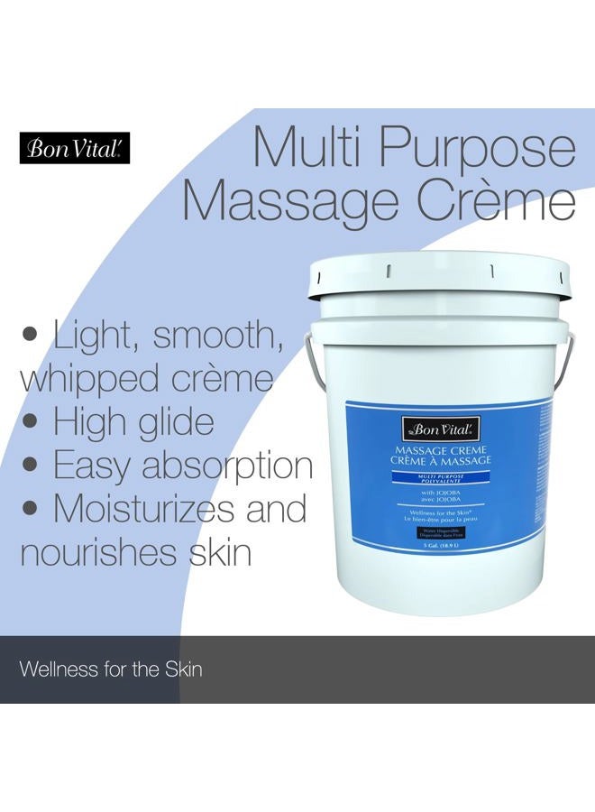 Multi-Purpose Massage Creme, Professional Massage Cream with Aloe Vera to Relax Sore Muscles, Increase Circulation & Repair Dry Skin, Full Body Massage Moisturizer Cream, 5 Gallon Pail - Image 5