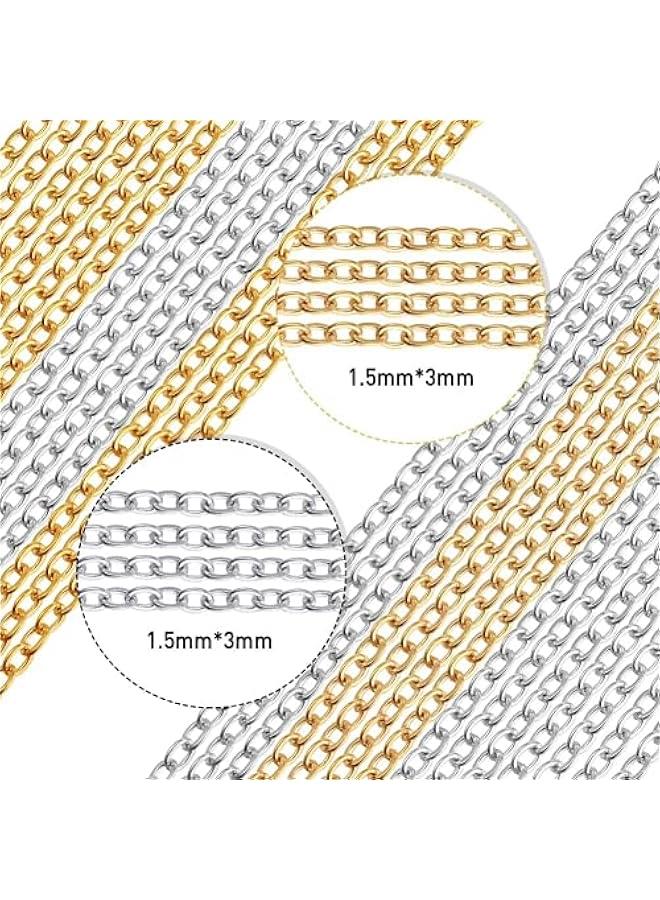 رينكس حلقات سوار الساعة م الستالس ستيل لصع المجورات م غوودر، 1000 قطعة م حلقات الوصل، 40 قطعة م مشاك سرطا ، مع ملاقط محية وفتاحة حلقات وصل حاسية، مجموعة لوازم صع المجورات - Image 4