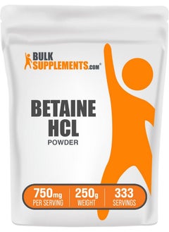 BulkSupplements.com Betaine HCl Powder - Betaine Hydrochloride Powder, Betaine HCl 750mg, Betaine Hydrochloride Supplement - Gluten Free, 750mg per Serving, 250g (8.8 oz) (Pack of 1) - pzsku/ZBD4BBC13AC5E3350A08BZ/45/_/1740202494/c0e3c298-afb3-48ad-a9fe-dbf474462f3b