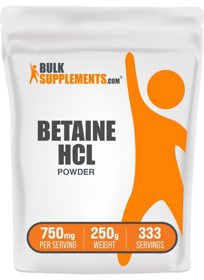 بالك سابلمنتس مسحوق بيتين هيدروكلوريد من BulkSupplements.com - مسحوق بيتين هيدروكلوريد، بيتين هيدروكلوريد 750 مجم، مكمل بيتين هيدروكلوريد - خالٍ من الجلوتين، 750 مجم لكل وجبة، 250 جم (8.8 أونصة) (عبوة من قطعة واحدة)  - Image 1