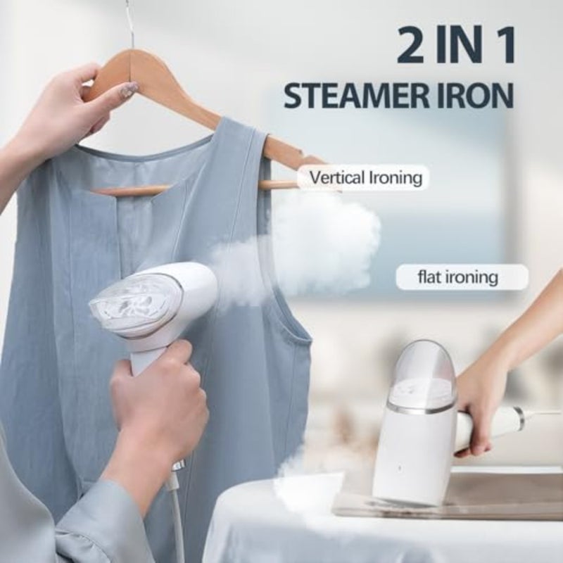 Handheld Steamer for Travel and Home Use, Stainless Steel Body, Black, 1000W Fast Heat-up with Auto Power-off Protection and Detachable Brush - Image 5