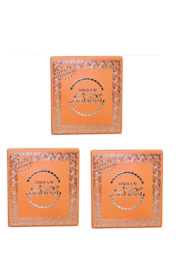 Nabeel 3 Pieces of Nabeel's Original Bakhoor 40grams