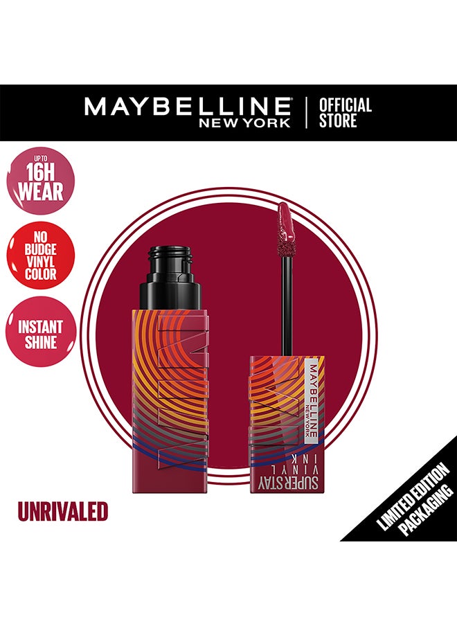 MAYBELLINE NEW YORK Superstay Vinyl Ink Lipstick - Music Collection Limited Edition (30, Unrivaled)  - Image 3
