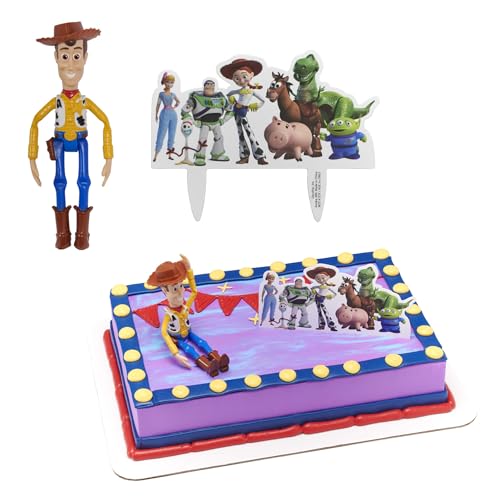DecoPac DecoSet Disney and Pixar Toy Story 4 Team Toy Cake Topper 2Piece Decoration Set for Creating Playful Cakes - Image 1