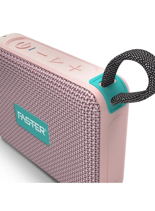 Faster GrooveX Mini Portable Bluetooth Speaker - Pink - Image 2