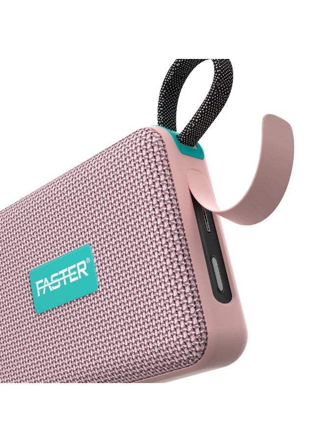 Faster GrooveX Mini Portable Bluetooth Speaker - Pink - Image 3