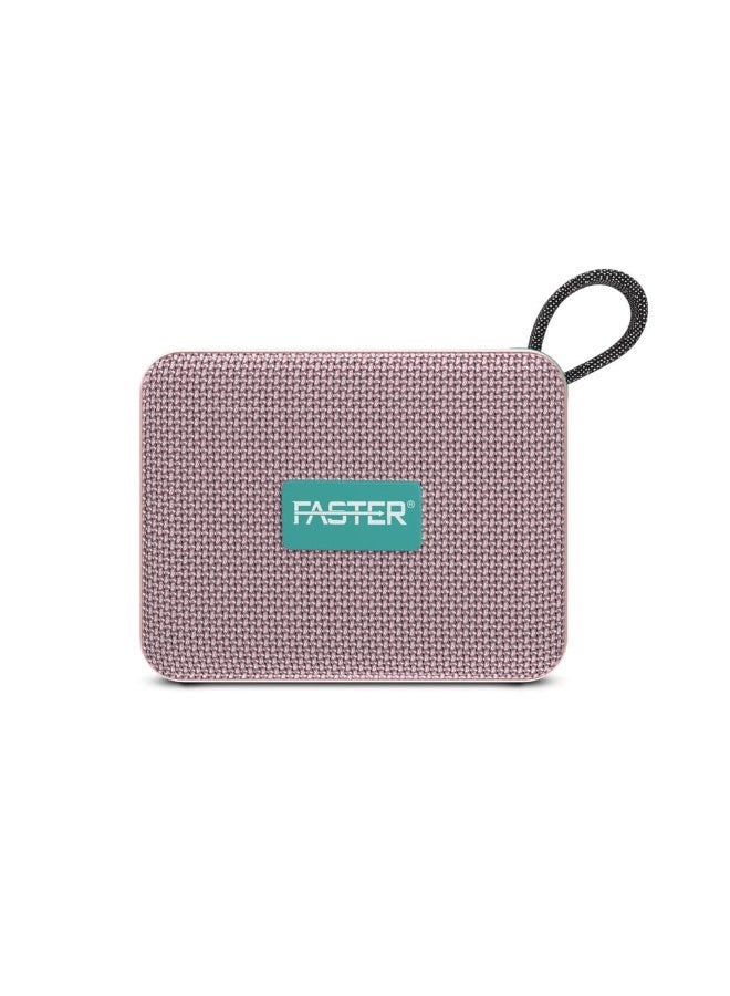 Faster GrooveX Mini Portable Bluetooth Speaker - Pink - Image 1