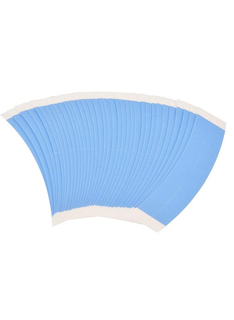 شرائط شريط شعر مستعار-36 قطعة ، شريط لاصق قوي مقاوم للماء على الوجهين شريط باروكات دانتيل (لون أزرق (1/4)) - Image 2