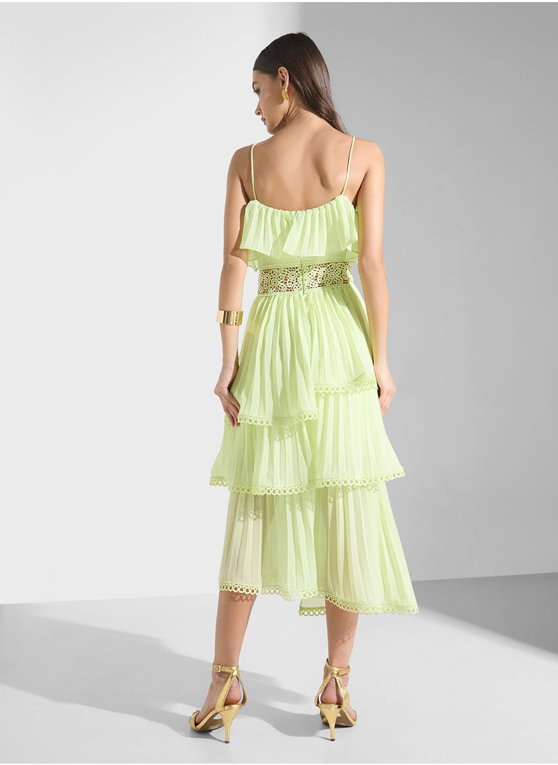 True Decadence V-Neck  Ruffle Asymmetric Dress  - Image 2