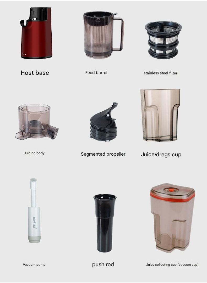 SAVTM - Slow Juicer 250W | 200ml Capacity | High-Performance Juicer | ABS + PC Material | 55 RPM | Continuous Operation for Up to 10 Minutes - Image 1