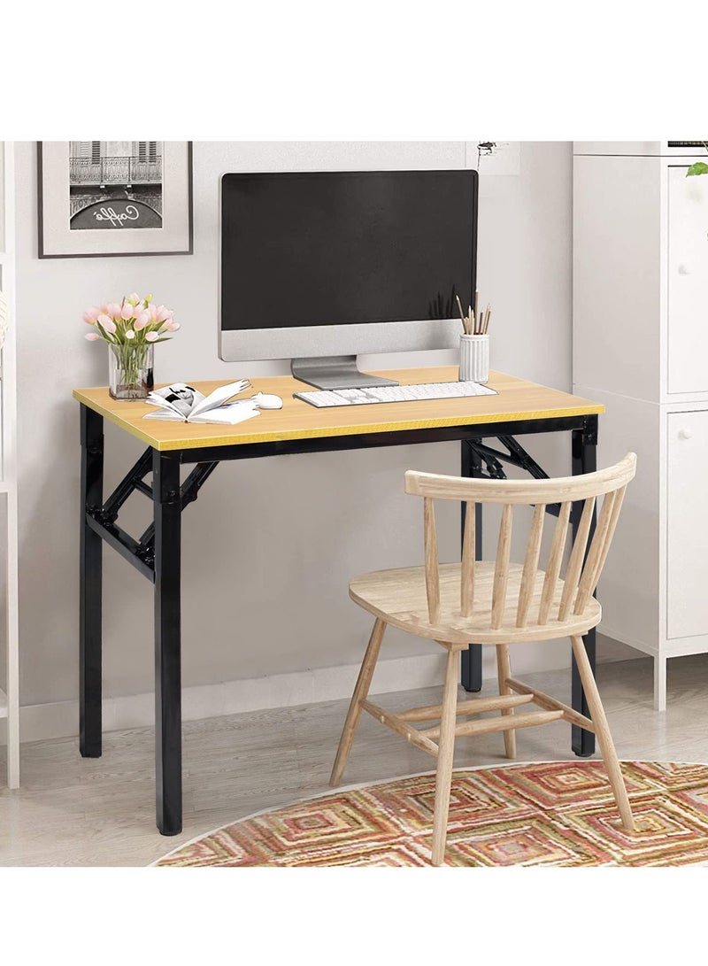 Cool Baby COOLBABY Folding Table Multifunctional Portable Desk Camping Garden Picnic Coffee BBQ - 120x50x75 cm Wood Yellow - Image 2