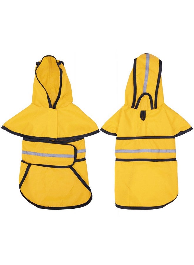 HDE Dog Raincoat Hooded Slicker Poncho for Small to X-Large Dogs and Puppies Yellow - XL - Image 3